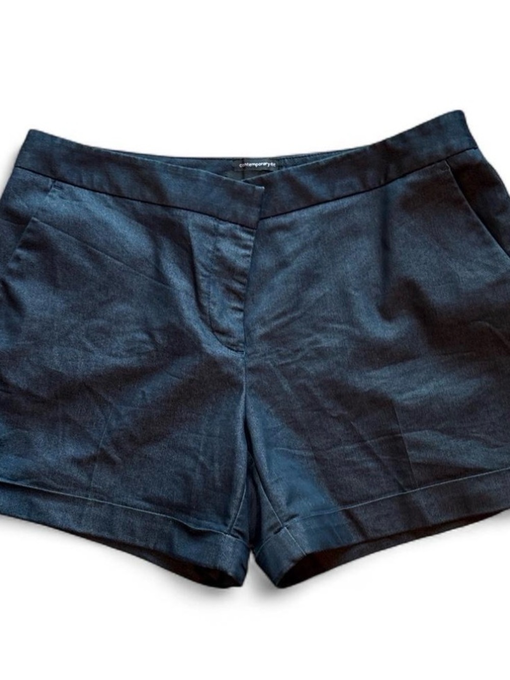 Contemporary Blue/Black Women's Tailored Shorts